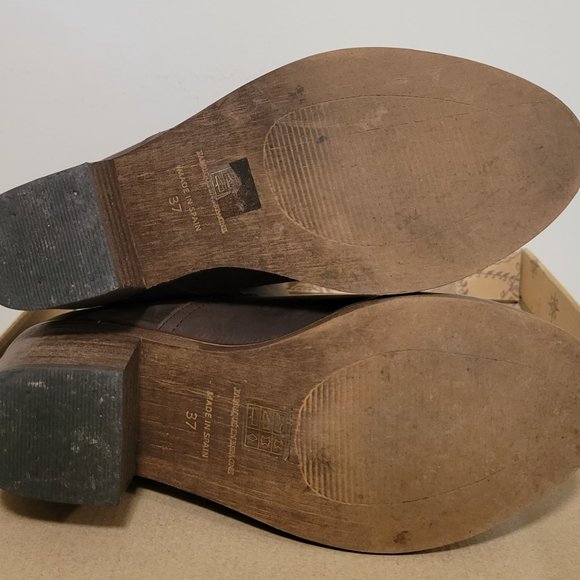 Free People Brooks Ankle Boot size 7 - Brown Leather Bootie - Picture 9 of 13